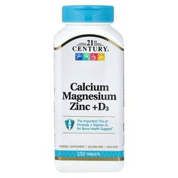 21st Century Calcium Magnesium Zinc D3 250 Tablets