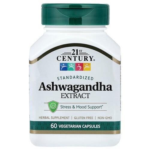21st Century Ashwagandha Extract Standardized 60 Vegetarian Capsules 500 Mg Per Capsule product image