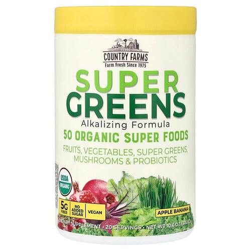 Country Farms Super Greens Alkalizing Formula Apple Banana 10 6 Oz 300 G product image