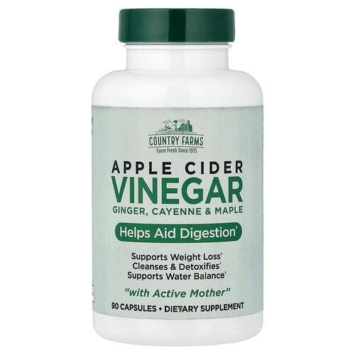Country Farms Apple Cider Vinegar Ginger Cayenne Maple 90 Capsules