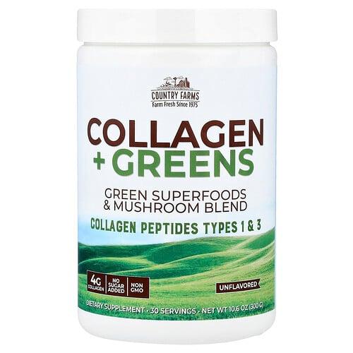 Country Farms Collagen Greens Unflavored 10 6 Oz 300 G