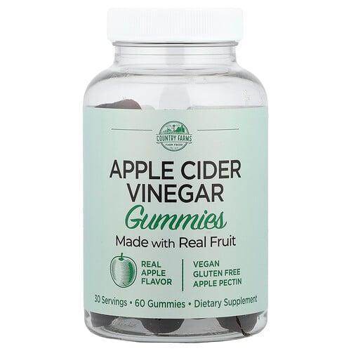 Country Farms Apple Cider Vinegar Gummies Real Apple 60 Gummies 250 Mg Per Gummy