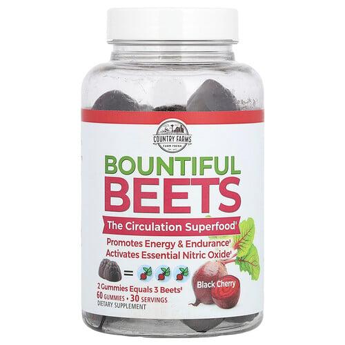 Country Farms Bountiful Beets Gummies Black Cherry 60 Gummies