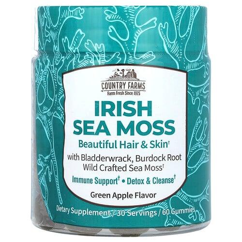 Country Farms Irish Sea Moss Gummies Green Apple 60 Gummies