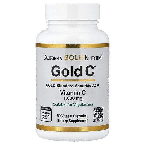 California Gold Nutrition Gold C Usp Grade Vitamin C 1 000 Mg 60 Veggie Capsules