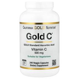 California Gold Nutrition Gold C Usp Grade Vitamin C 500 Mg 240 Veggie Capsules