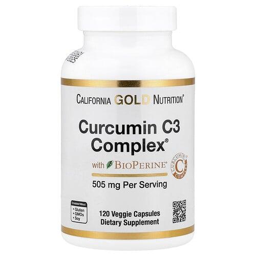 California Gold Nutrition Curcumin C3 Complex With Bioperine Black Pepper Extract Turmeric Curcumin Complex Enhanced Bioavailablity 120 Veggie Capsules