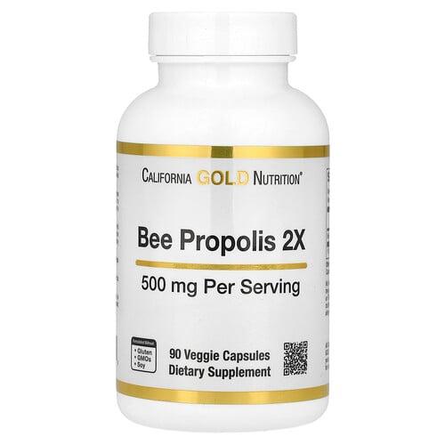 California Gold Nutrition Bee Propolis 2x Concentrated Extract 500 Mg 90 Veggie Caps product image