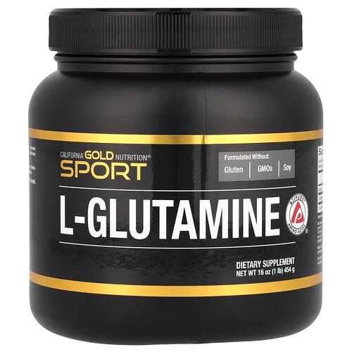 California Gold Nutrition Sport L Glutamine Powder Ajipure Gluten Free 1 Lb 454 G
