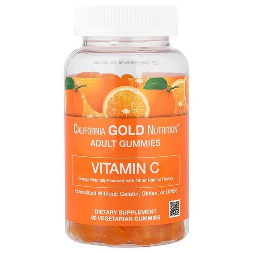 California Gold Nutrition Vitamin C Gummies With Vitamin A From 100 Beta Carotene Orange 90 Vegetarian Gummies product image