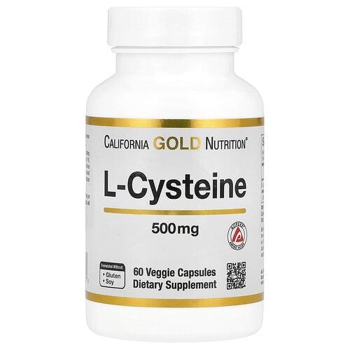 California Gold Nutrition L Cysteine Ajipure 500 Mg 60 Veggie Capsules product image