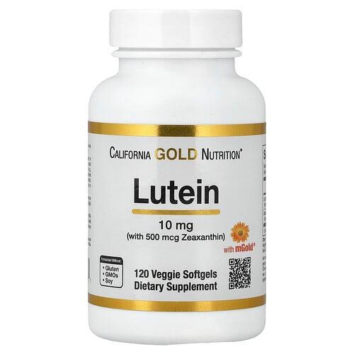 California Gold Nutrition Lutein With Zeaxanthin From Marigold Extract 120 Veggie Softgels product image