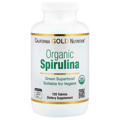 California Gold Nutrition Organic Spirulina 720 Tablets