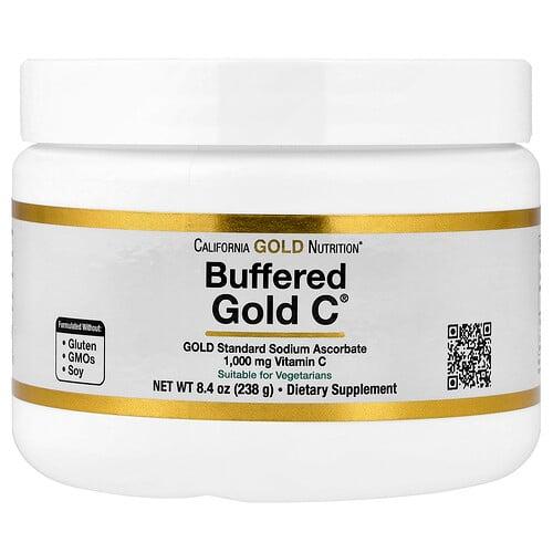 California Gold Nutrition Buffered Gold C Non Acidic Vitamin C Powder Sodium Ascorbate 8 4 Oz 238 G