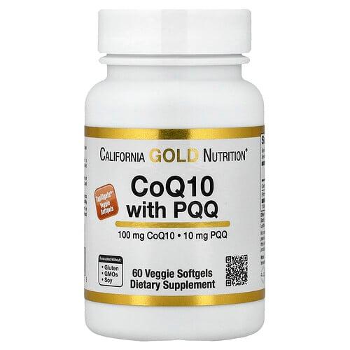 California Gold Nutrition Coq10 With Pqq Ubiquinone Usp Tapioca Veggie Softgel With Sunflower Lecithin 100 Mg 60 Veggie Softgel product image