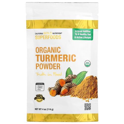 California Gold Nutrition Superfoods Organic Turmeric Powder 4 Oz 114 G