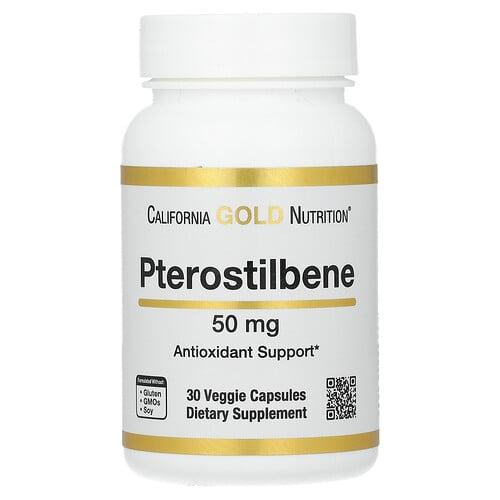 California Gold Nutrition Pterostilbene 50 Mg 30 Veggie Capsules