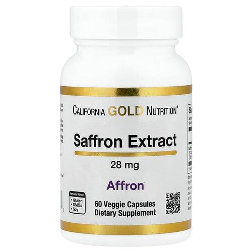 California Gold Nutrition Saffron Extract With Affron 28 Mg 60 Veggie Capsules
