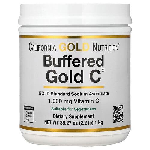 California Gold Nutrition Buffered Gold C Non Acidic Vitamin C Powder Sodium Ascorbate 2 2 Lb 1 Kg