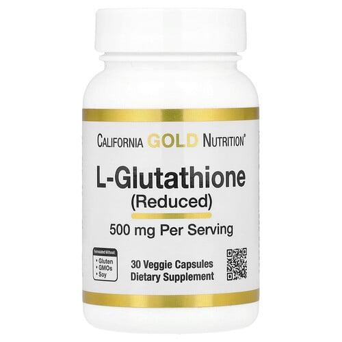 California Gold Nutrition L Glutathione Reduced 500 Mg 30 Veggie Capsules