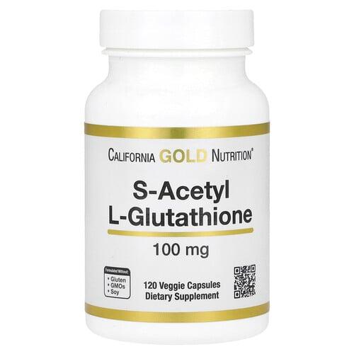 California Gold Nutrition S Acetyl L Glutathione 100 Mg 120 Veggie Capsules