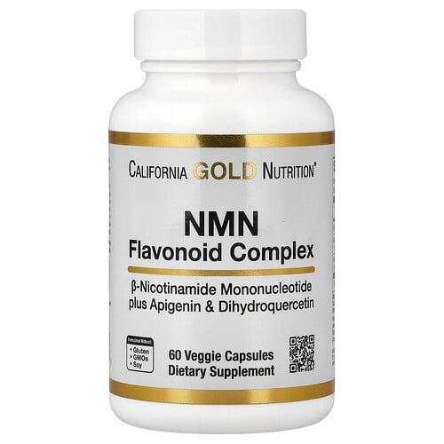 캘리포니아 골드 뉴트리션 California Gold Nutrition, NMN 플라보노이드 복합체, 아피제닌 및 디하이드로퀘르세틴 함유, 베지 캡슐 60정 product image