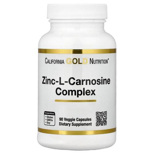 California Gold Nutrition Zinc L Carnosine Complex 90 Veggie Caps