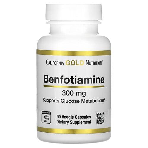 California Gold Nutrition Benfotiamine 300 Mg 90 Veggie Capsules