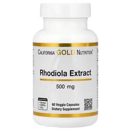 California Gold Nutrition Rhodiola Extract 500 Mg 60 Veggie Capsules