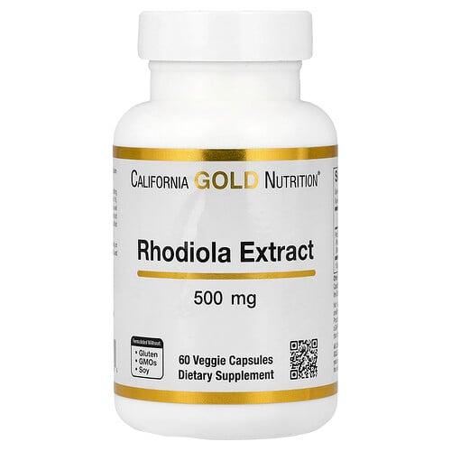 California Gold Nutrition Rhodiola Extract 500 Mg 60 Veggie Capsules