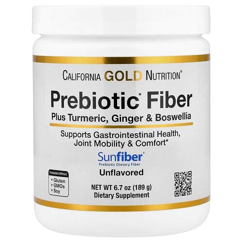 California Gold Nutrition Prebiotic Fiber Plus Turmeric Extract Organic Ginger Extract And Boswellia Extract 6 7 Oz 189 G