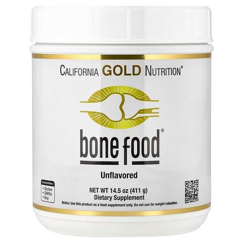 California Gold Nutrition Bone Food With Collagen Peptides Hyaluronic Acid Plus Vitamins Minerals Unflavored 14 5 Oz 411 G