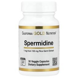 California Gold Nutrition Spermidine Rice Germ Extract 1 Mg 30 Veggie Capsules
