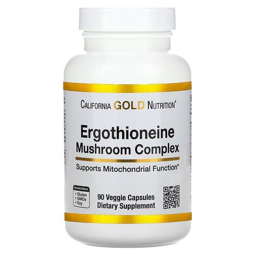 California Gold Nutrition Ergothioneine Mushroom Complex With Organic Maitake Organic Oyster Organic Lion S Mane Mushroom Extracts And L Ergothioneine 90 Veggie Capsules