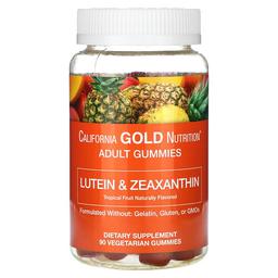 California Gold Nutrition Lutein And Zeaxanthin Gummies Tropical Fruit 90 Vegetarian Gummies