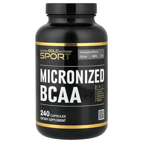California Gold Nutrition Sport Micronized Bcaa Branched Chain Amino Acids 240 Capsules