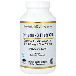 California Gold Nutrition Norwegian Omega 3 Fish Oil With Epa Dha Natural Lemon 180 Softgels