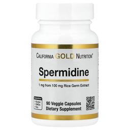 California Gold Nutrition Spermidine Rice Germ Extract 1 Mg 90 Veggie Capsules
