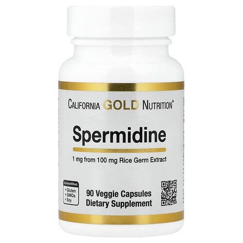 California Gold Nutrition Spermidine Rice Germ Extract 1 Mg 90 Veggie Capsules