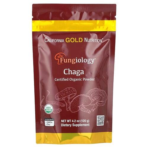 California Gold Nutrition Fungiology Certified Organic Chaga Powder 4 2 Oz 120 G