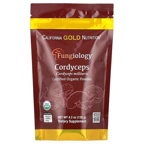 California Gold Nutrition Fungiology Certified Organic Cordyceps Militaris Powder 4 2 Oz 120 G