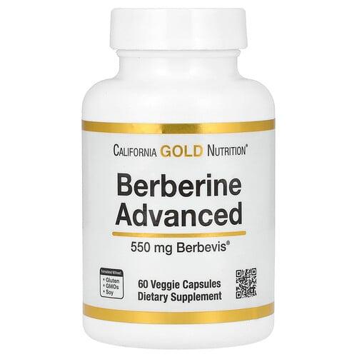 California Gold Nutrition Berberine Advanced Berbevis Phytosome With Berberine Phospholipid Complex With Sunflower Lecithin 550 Mg 60 Veggie Capsules