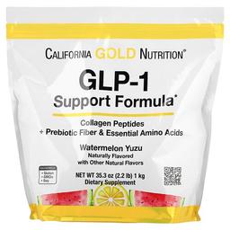 California Gold Nutrition Glp 1 Support Formula With Collagen Peptides Prebiotic Fiber Essential Amino Acids Watermelon Yuzu 2 2 Lb 1 Kg