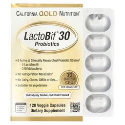 California Gold Nutrition Lactobif 30 Probiotics 30 Billion Cfu 120 Veggie Capsules