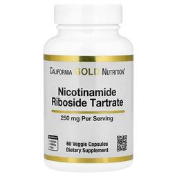 California Gold Nutrition Nicotinamide Riboside Tartrate Nr 250 Mg 60 Veggie Capsules
