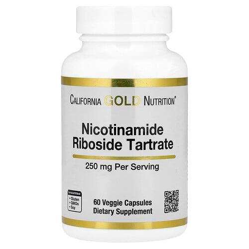 California Gold Nutrition Nicotinamide Riboside Tartrate Nr 250 Mg 60 Veggie Capsules