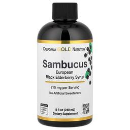 California Gold Nutrition Adult Sambucus Elderberry Syrup 8 Fl Oz 240 Ml