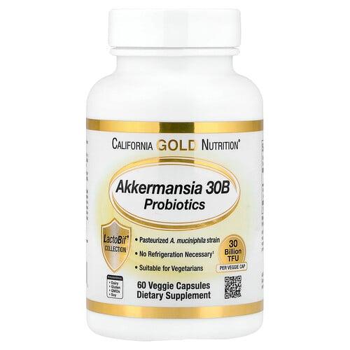 California Gold Nutrition Akkermansia 30b 60 Veggie Capsules