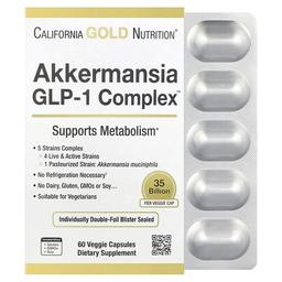 California Gold Nutrition Akkermansia Probiotics Glp 1 Complex 60 Veggie Capsules