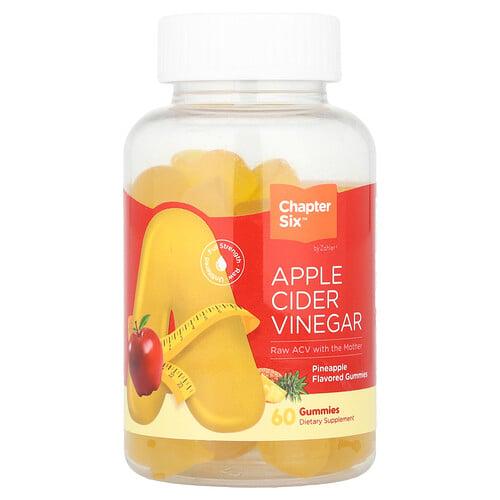 Zahler Chapter Six Apple Cider Vinegar Gummies Pineapple 60 Gummies 250 Mg Per Gummy